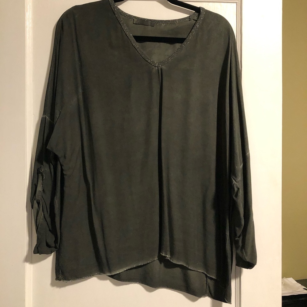 Charcoal Marble Blouse